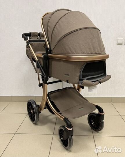 Коляска 3в1 luxmom коричневый