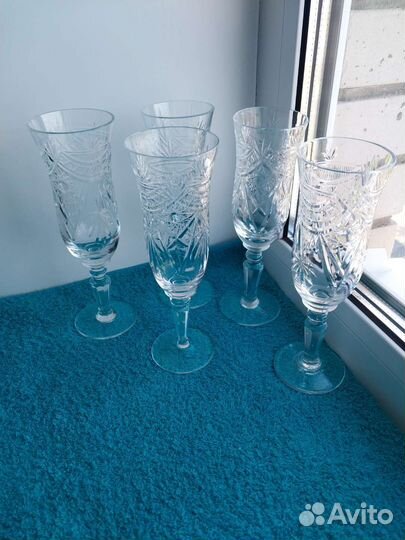 Хрустальные фужеры СССР старинные