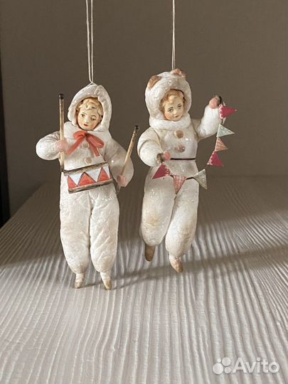 Ватные игрушки в ретро стиле