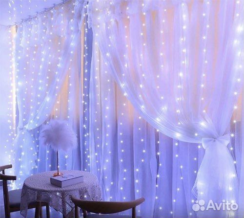 Гирлянда «штора» 1,5*1,5. 1,8*1,8. 2*2. 3*2. 3*3