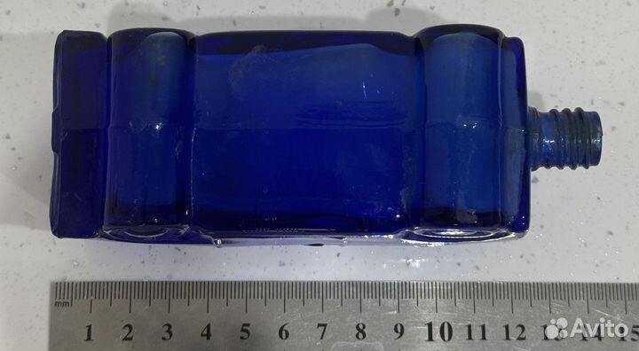 Флакон для духов синее стекло машина винтаж СССР