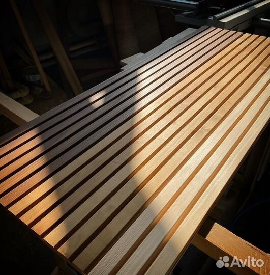 Реечные стеновые панели массив термоберезы