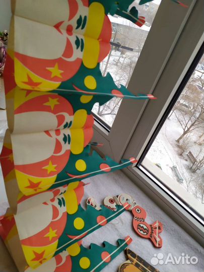 Гирлянда алюминиевая, бумажная СССР