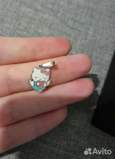 Серебряная подвеска детская Кити