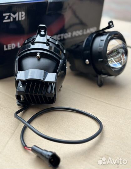 Противотуманные фары LED линза Приора