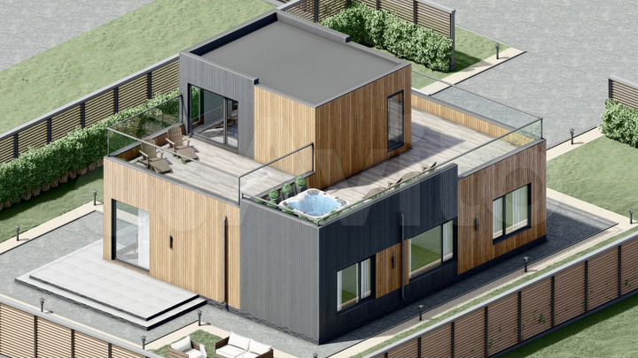 Коттедж 159,3 м² на участке 8 сот.