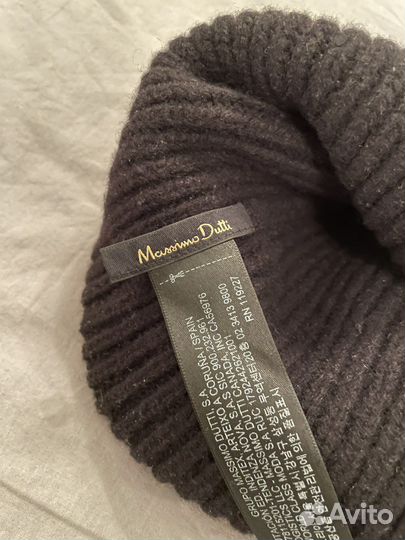 Мужская шапка Massimo Dutti 100 шерсть