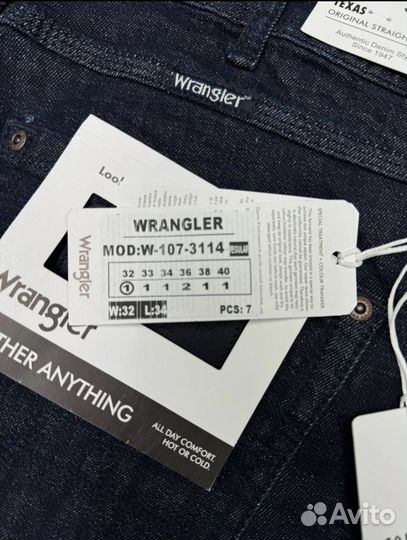 Мужские оригинальные прямые джинсы wrangler 2024