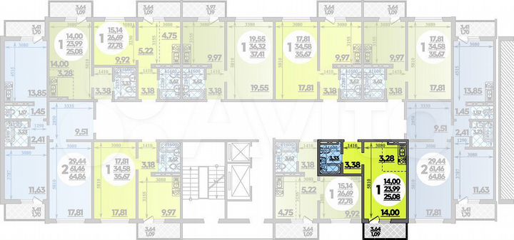 Квартира-студия, 25,1 м², 10/18 эт.