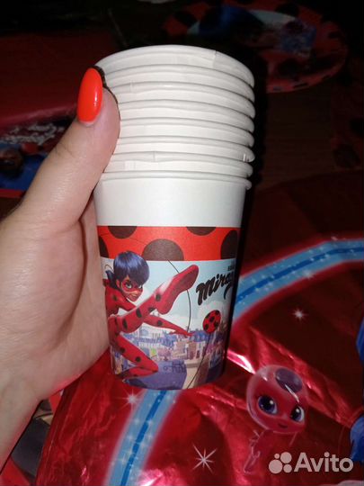 Декор,шары,посуда на праздник леди баг и супер кот