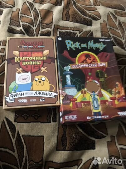 Настольные игры adventure time и rick and morty