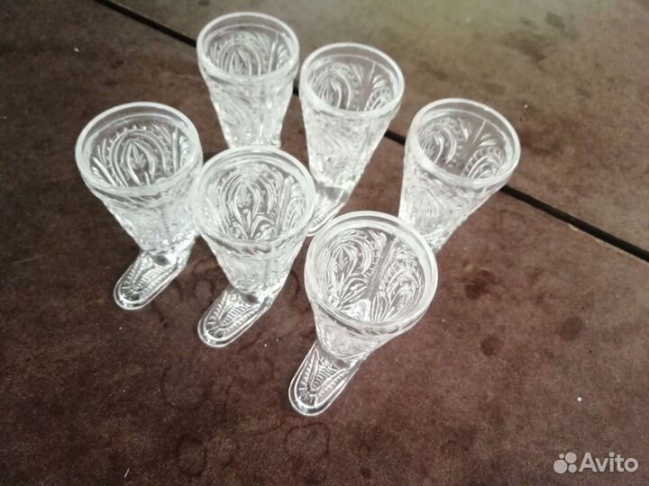 Стопки хрустальные ссср. Сапожок