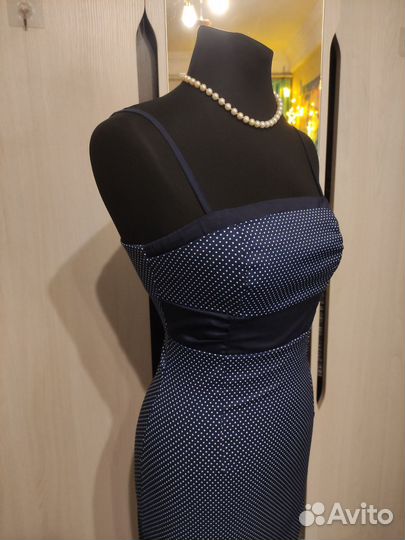 Ретро платье в горошек пинап 42 (S)