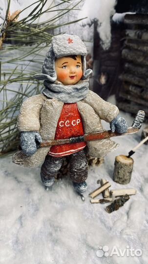 Ватная ёлочная игрушка