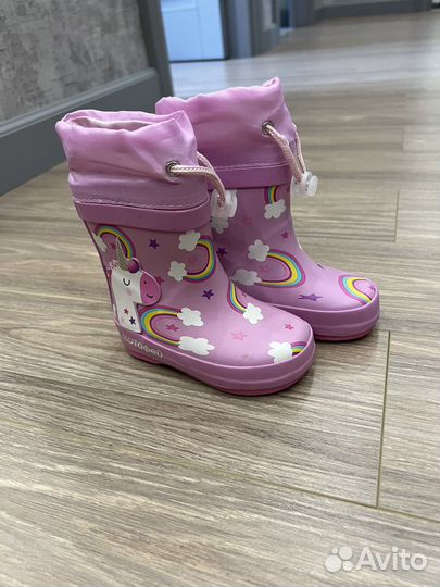Резиновые сапоги для девочки, размер 21