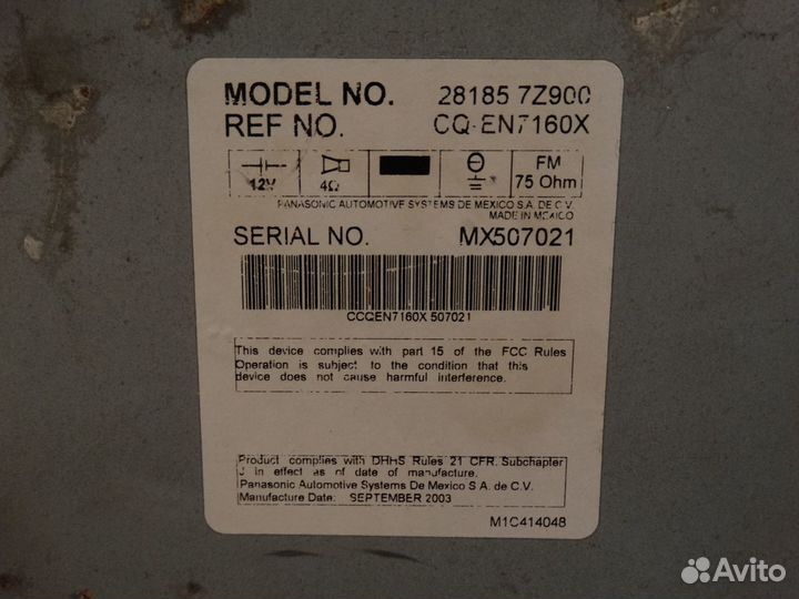 Магнитола Nissan Frontier Xterra Am FM 6