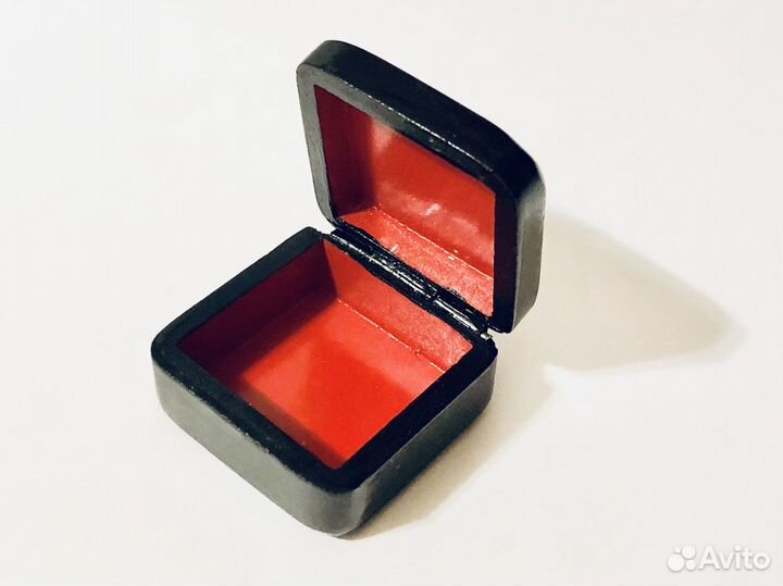 Новая лаковая шкатулка 4 см Тройка ручная работа