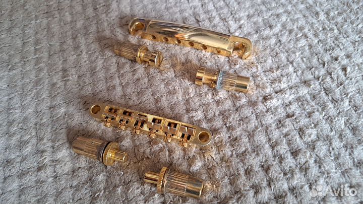 Гитарный бридж tune-o-matic и стопбар золото