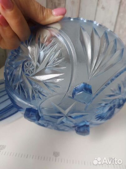 Ваза для фруктов стекло СССР