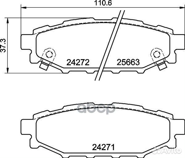 Колодки тормозные дисковые зад NP1133 nissh