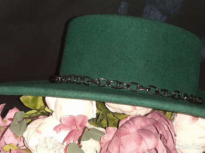 Шляпа женская фетровая, с декором