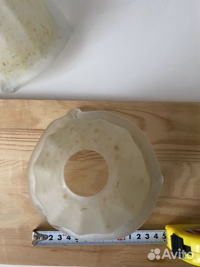 Стеклянный плафон с гайкой на люстру