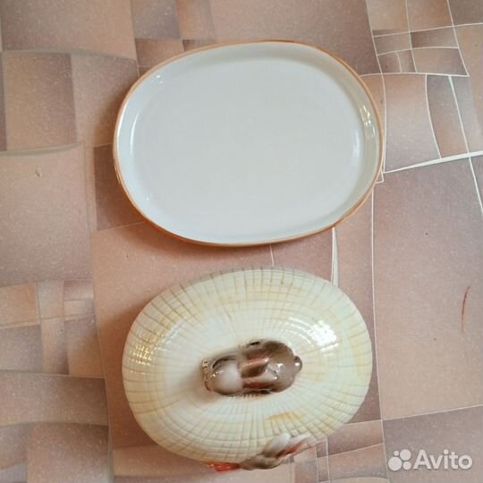 Масленка фарфор новая