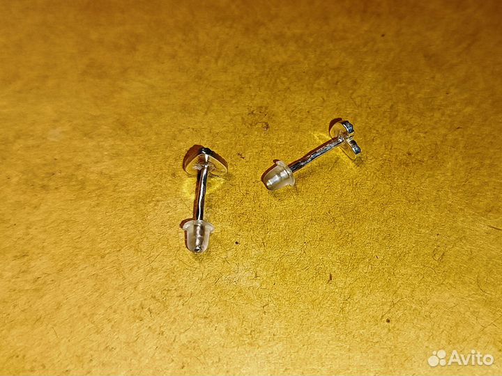 Cерьги гвоздики Сердечки