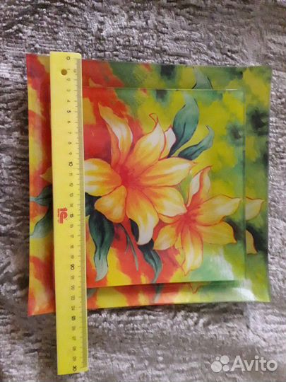 Набор из двух квадратных тарелок. Новый