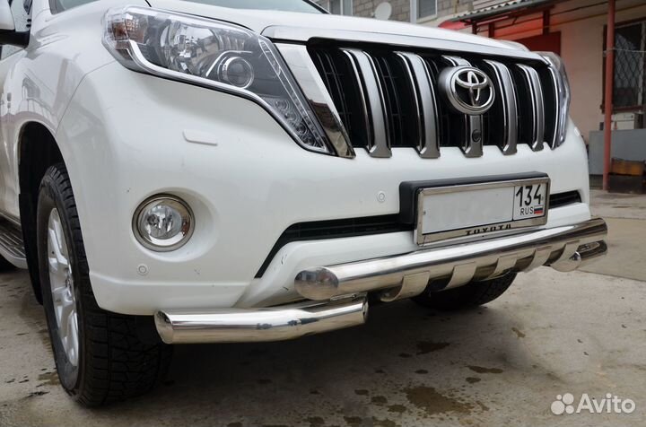 Защита переднего бампера Toyota LC Prado 150 2014+