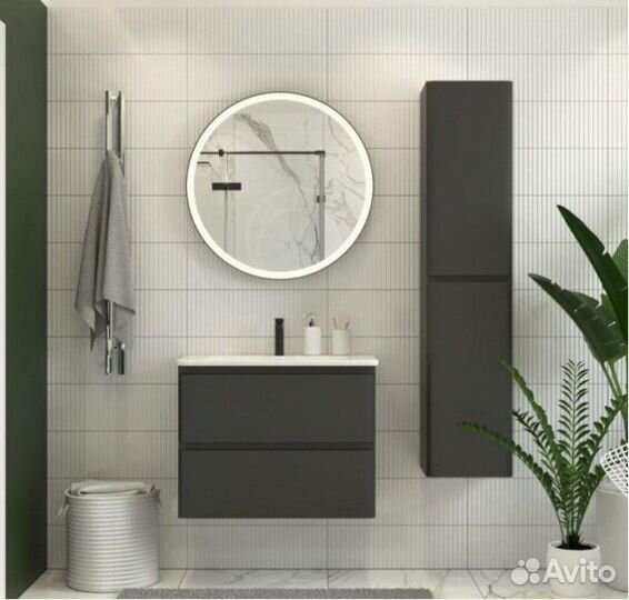 Пенал Aquanet Эмбер 35 черный