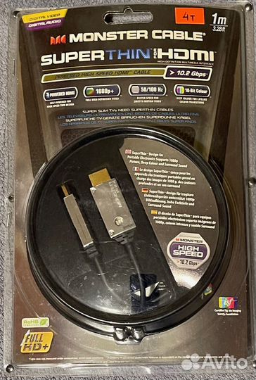 Кабель Hdmi Monster cable super thin 1м