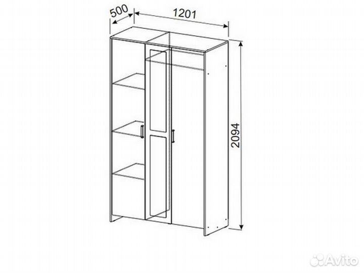 Шкаф 3-х дверный 