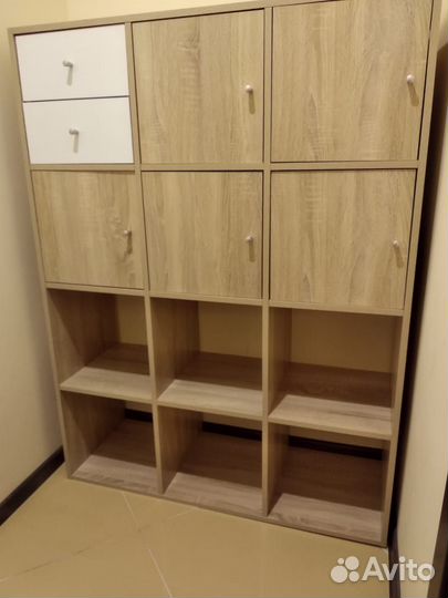 Стеллаж IKEA аналог 12(3х4) секций Дуб Электр