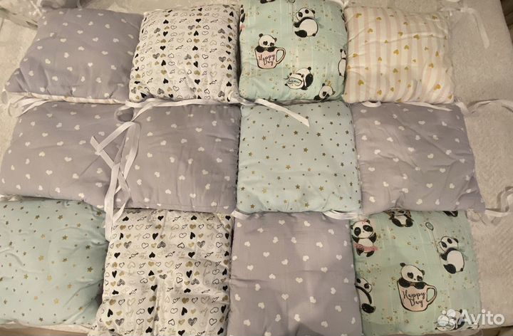 Комплект подушек-бортиков в кроватку