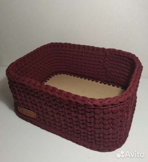 Корзинка из трикотажной пряжи