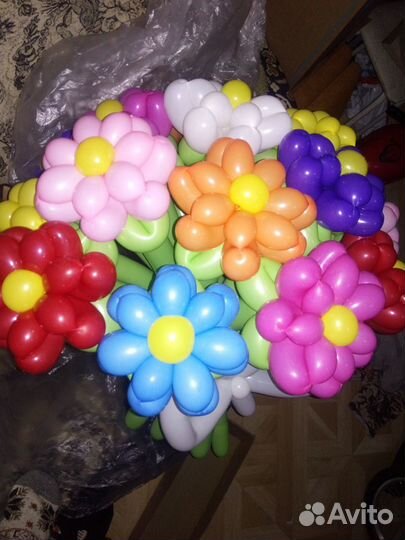 Цветы из воздушных шариков
