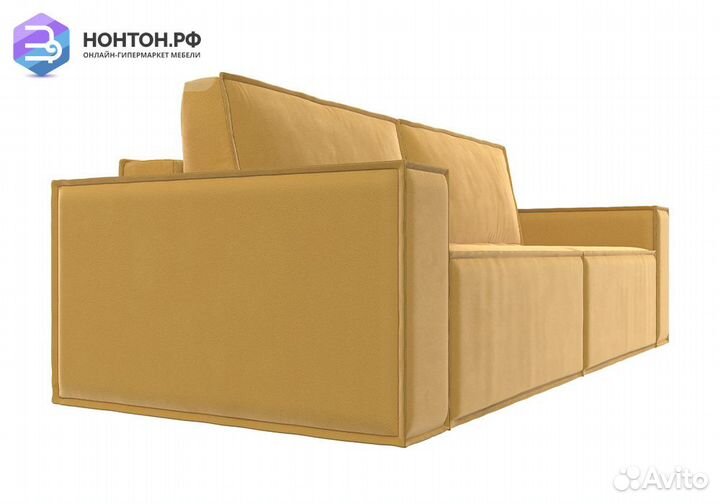 Диван еврокнижка Куба микровельвет жёлтый