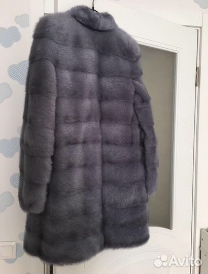 Шуба норковая цвет графит