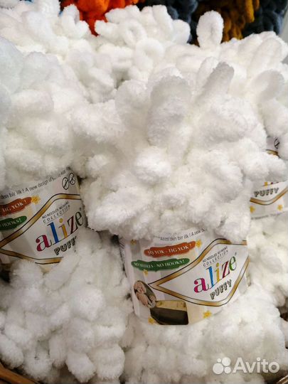 Пряжа пуффи петельки