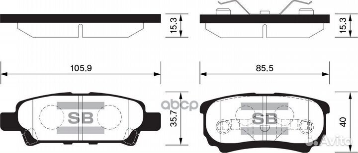 Колодки торм.зад. SP2111 Sangsin brake