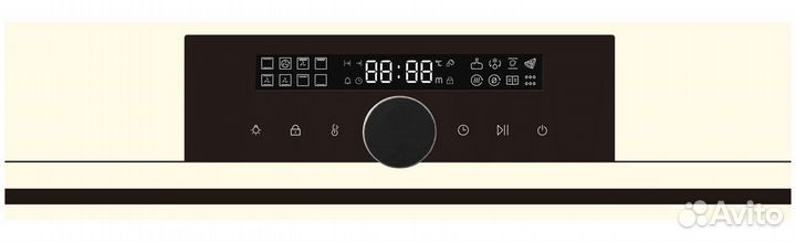 Встраиваемый электрический духовой шкаф haier hox-fp5acg бежевый