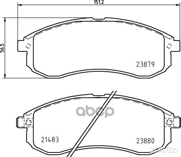Колодки тормозные дисковые перед NP3039 NIS