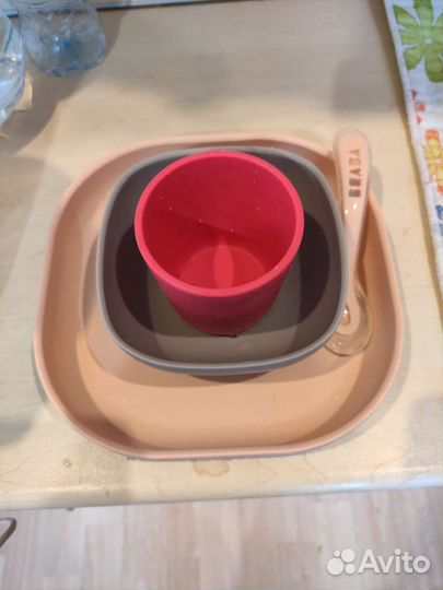 Набор детской силиконовой посуды