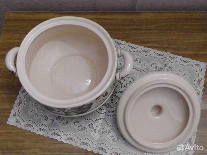 Супница, утятница керамическая