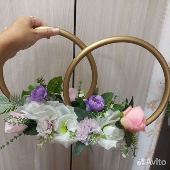 Кольца на свадебную машину