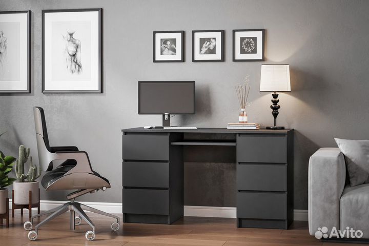 Компьютерный стол IKEA белый и графит новый