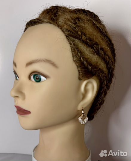 Серьги Жемчужные, покрытие золото