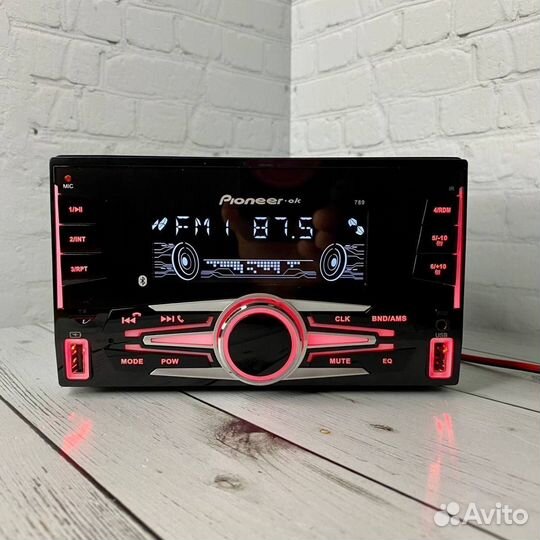 Магнитола 2din с большим экраном Pioneer