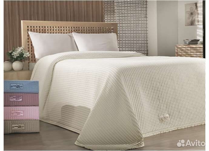 Плед 100 хлопок, вафля maison strauss